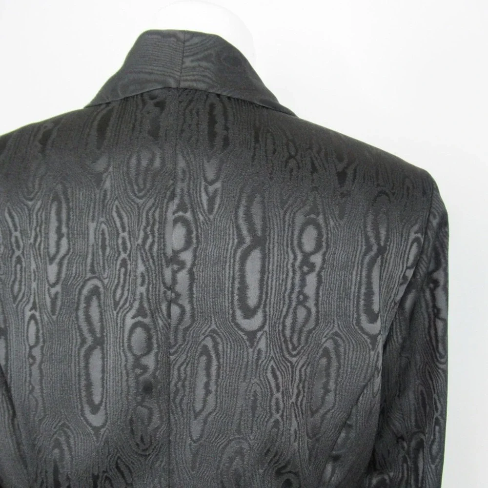 DONCASTER Black Wood Grain Pattern Fitted Jacket Blazer Women’s Size 16P